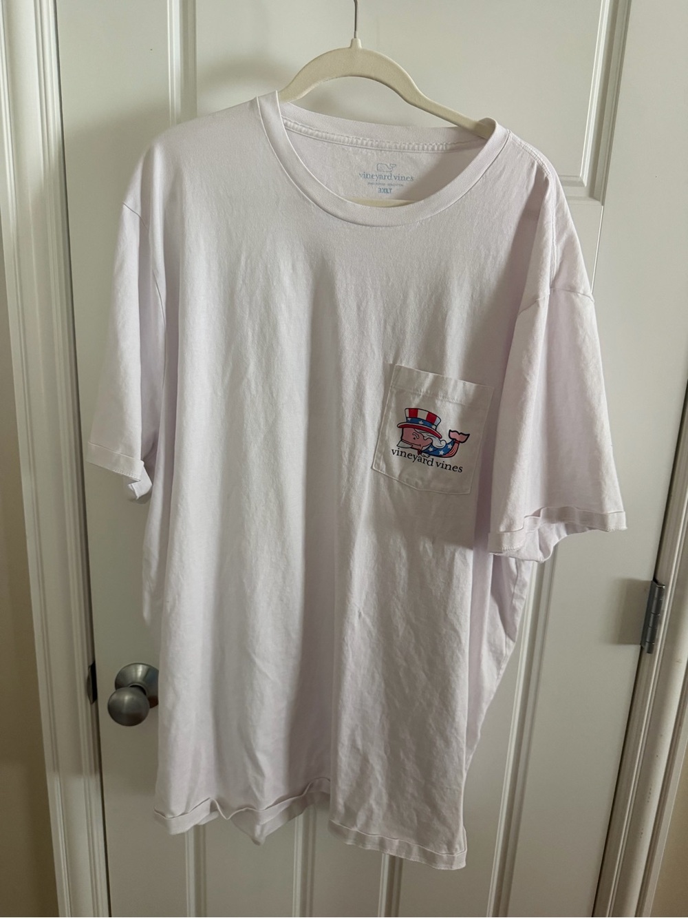 Vineyard Vines Men's White Pocket T-Shirt patriotic 4th of July 3XLT